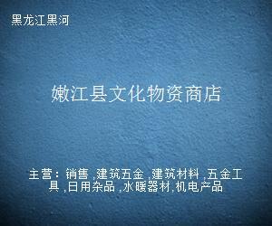 嫩江縣文化物資商店 日用雜品銷售服務介紹
